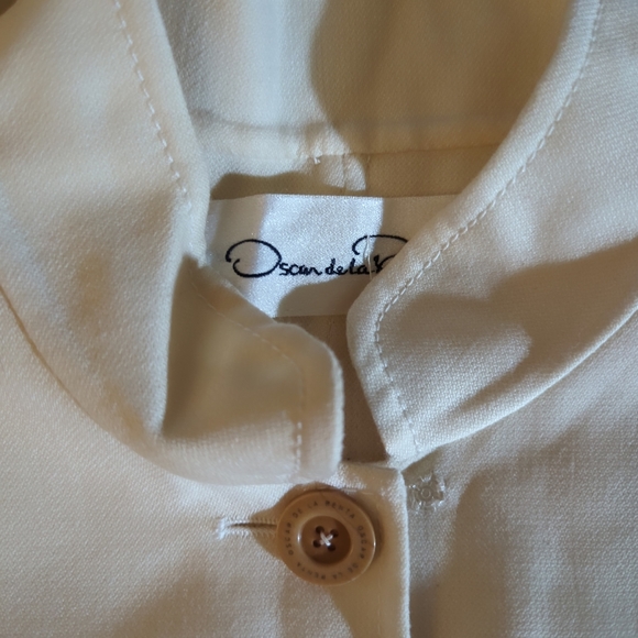 Vintage 🎉HP🎉 Custom Oscar de la Renta Ivory Wool Pantsuit 10 M - Picture 6 of 6